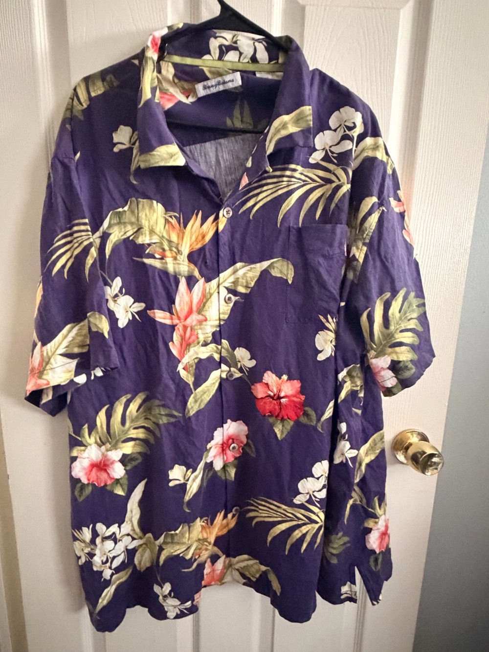 Tommy Bahama Purple Tropical Floral Button-Down Shirt